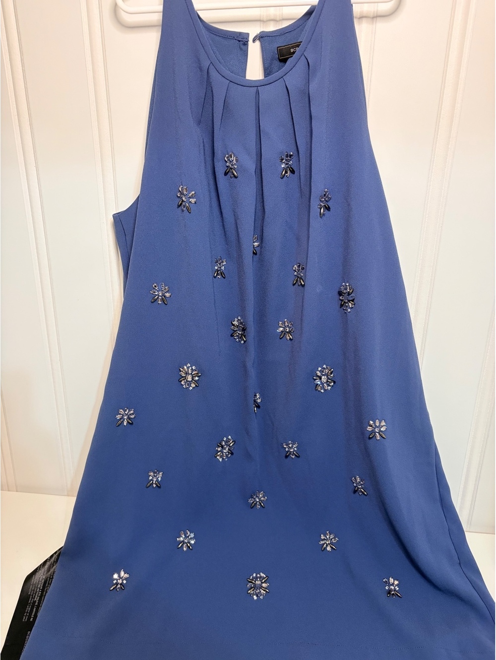 NWT BCBGMAXAZRIA Blue Embellished Dress
